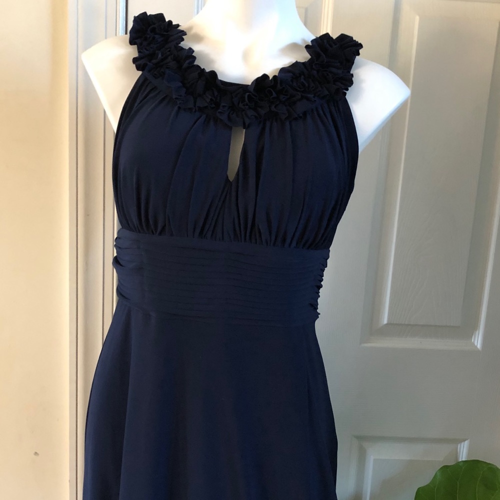 SIGNATURE BY SANGRIA blue sleeveless midi
